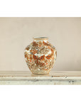 Early 20th-Century Kutani-Style Porcelain Vase with Scenic and Floral Designs