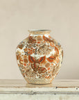 Early 20th-Century Kutani-Style Porcelain Vase with Scenic and Floral Designs