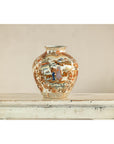 Early 20th-Century Kutani-Style Porcelain Vase with Scenic and Floral Designs