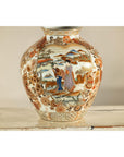 Early 20th-Century Kutani-Style Porcelain Vase with Scenic and Floral Designs
