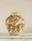Early 20th-Century Kutani-Style Porcelain Vase with Scenic and Floral Designs