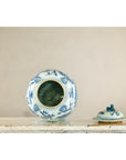 Qing Dynasty Blue and White Porcelain Dragon Jar with Lid and Foo Dog Finial