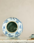Qing Dynasty Blue and White Porcelain Dragon Jar with Lid and Foo Dog Finial