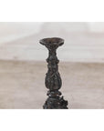 Baroque-Style Ornate Metal Candlesticks with Cherub, Volute and Garland Motifs
