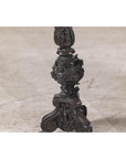 Baroque-Style Ornate Metal Candlesticks with Cherub, Volute and Garland Motifs