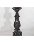 Baroque-Style Ornate Metal Candlesticks with Cherub, Volute and Garland Motifs