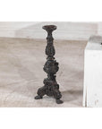 Baroque-Style Ornate Metal Candlesticks with Cherub, Volute and Garland Motifs