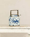 Blue and White Porcelain Teapot with Mythical Qilin and Auspicious Cloud Motifs