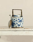 Blue and White Porcelain Teapot with Mythical Qilin and Auspicious Cloud Motifs