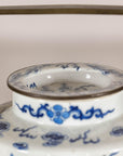 Blue and White Porcelain Teapot with Mythical Qilin and Auspicious Cloud Motifs