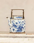 Blue and White Porcelain Teapot with Mythical Qilin and Auspicious Cloud Motifs