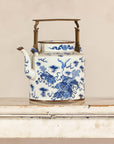 Blue and White Porcelain Teapot with Mythical Qilin and Auspicious Cloud Motifs
