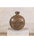 Antique Metal Surahi Decorative Water Vessel, Early 20th Century