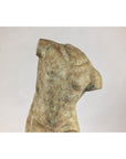 Greco Roman Inspired Classical Bronze Torso Sculpture with Verdigris Patina
