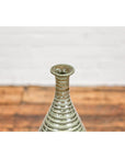 Tall & Slender Green Glazed Ceramic Vase