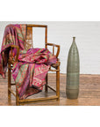 Tall & Slender Green Glazed Ceramic Vase