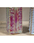 Quadrangular Flambé Vases Inspired by Neolithic Ritual Cong Objects, Sold Each