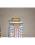 Quadrangular Flambé Vases Inspired by Neolithic Ritual Cong Objects, Sold Each
