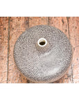 Artisan Handmade Brown Glazed Ceramic Vase with Textured Cream Stokes
