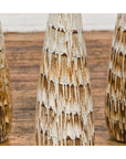 Three Slender Vases with Brown & White Drip, Sold Each-15. Asian & Chinese Furniture, Art, Antiques, Vintage Home Décor for sale at FEA Home