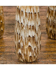 Three Slender Vases with Brown & White Drip, Sold Each-16. Asian & Chinese Furniture, Art, Antiques, Vintage Home Décor for sale at FEA Home