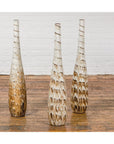 Three Slender Vases with Brown & White Drip, Sold Each-21. Asian & Chinese Furniture, Art, Antiques, Vintage Home Décor for sale at FEA Home