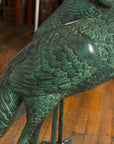 Pair of Dark Green Bronze Crane Fountain Statues-11. Asian & Chinese Furniture, Art, Antiques, Vintage Home Décor for sale at FEA Home