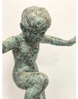Boy Riding Snail Bronze Garden Statue-9. Asian & Chinese Furniture, Art, Antiques, Vintage Home Décor for sale at FEA Home