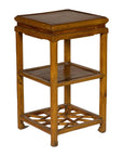 Three-Tier Accent Table with Geometric Shelf-17. Asian & Chinese Furniture, Art, Antiques, Vintage Home Décor for sale at FEA Home
