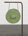 Swinging Bronze Gong Mounted on Custom Base-3. Asian & Chinese Furniture, Art, Antiques, Vintage Home Décor for sale at FEA Home