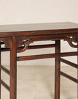 Chinese Qing elm console table close-up detail