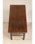 Chinese Qing elm console table profile view