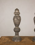Set of Three Vintage Indian Silver-Plated Embossed Vessels, alternate angle