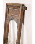 Antique Indian carved architectural frame, angled right view