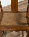Pair of Elmwood Scholar Armchairs with Rattan Seats, SKU , image 9