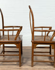 Pair of Elmwood Scholar Armchairs with Rattan Seats, SKU , image 13