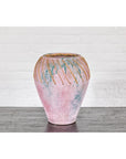 Hand-Crafted American Artists Collection Pink Pastel Vase with Weaving-11. Asian & Chinese Furniture, Art, Antiques, Vintage Home Décor for sale at FEA Home