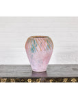 Hand-Crafted American Artists Collection Pink Pastel Vase with Weaving-3. Asian & Chinese Furniture, Art, Antiques, Vintage Home Décor for sale at FEA Home