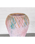 Hand-Crafted American Artists Collection Pink Pastel Vase with Weaving-4. Asian & Chinese Furniture, Art, Antiques, Vintage Home Décor for sale at FEA Home