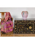 Hand-Crafted American Artists Collection Pink Pastel Vase with Weaving-2. Asian & Chinese Furniture, Art, Antiques, Vintage Home Décor for sale at FEA Home
