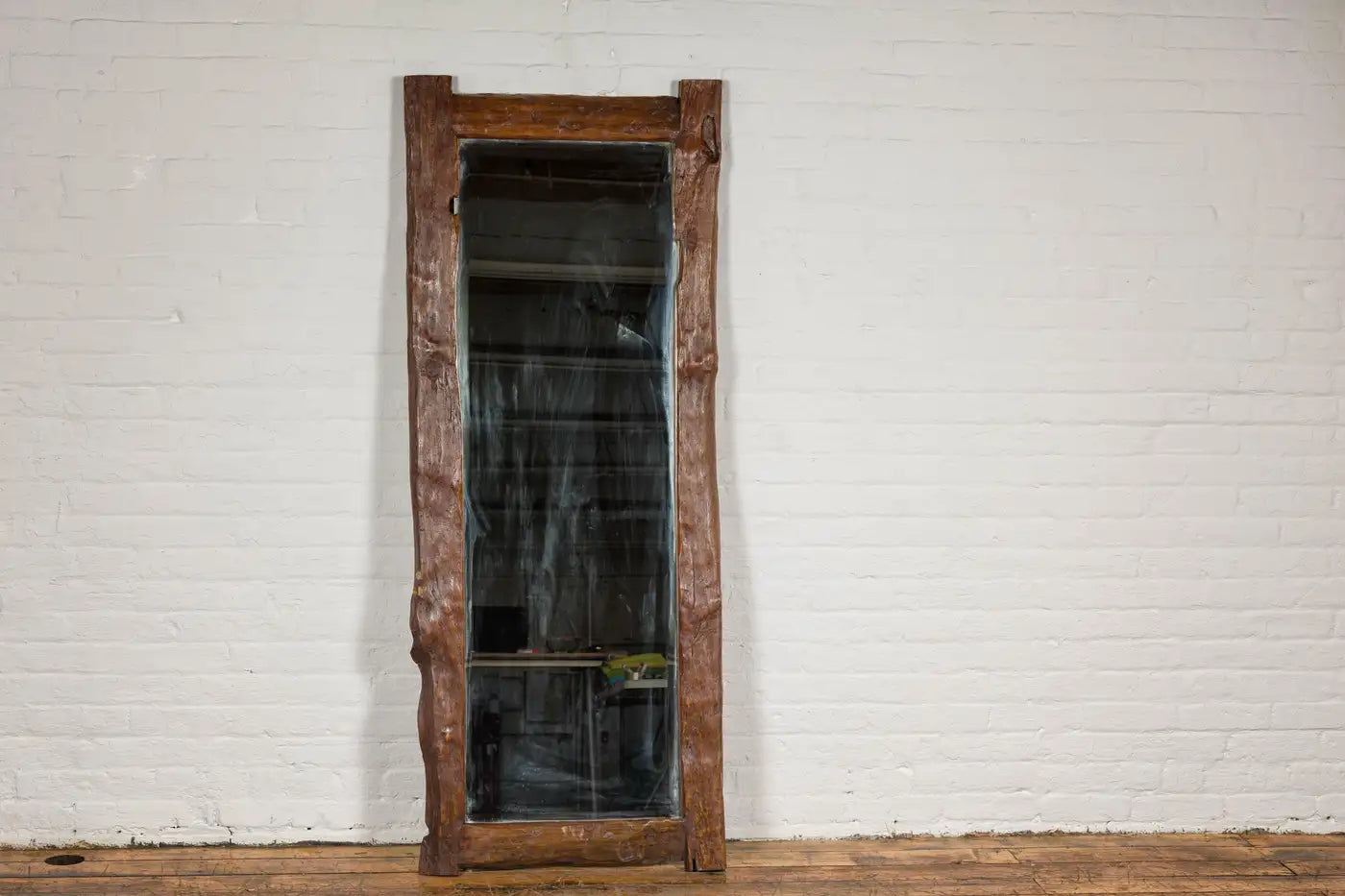 Antique Country Style Driftwood Made into Full Length Mirror, Rustic Character