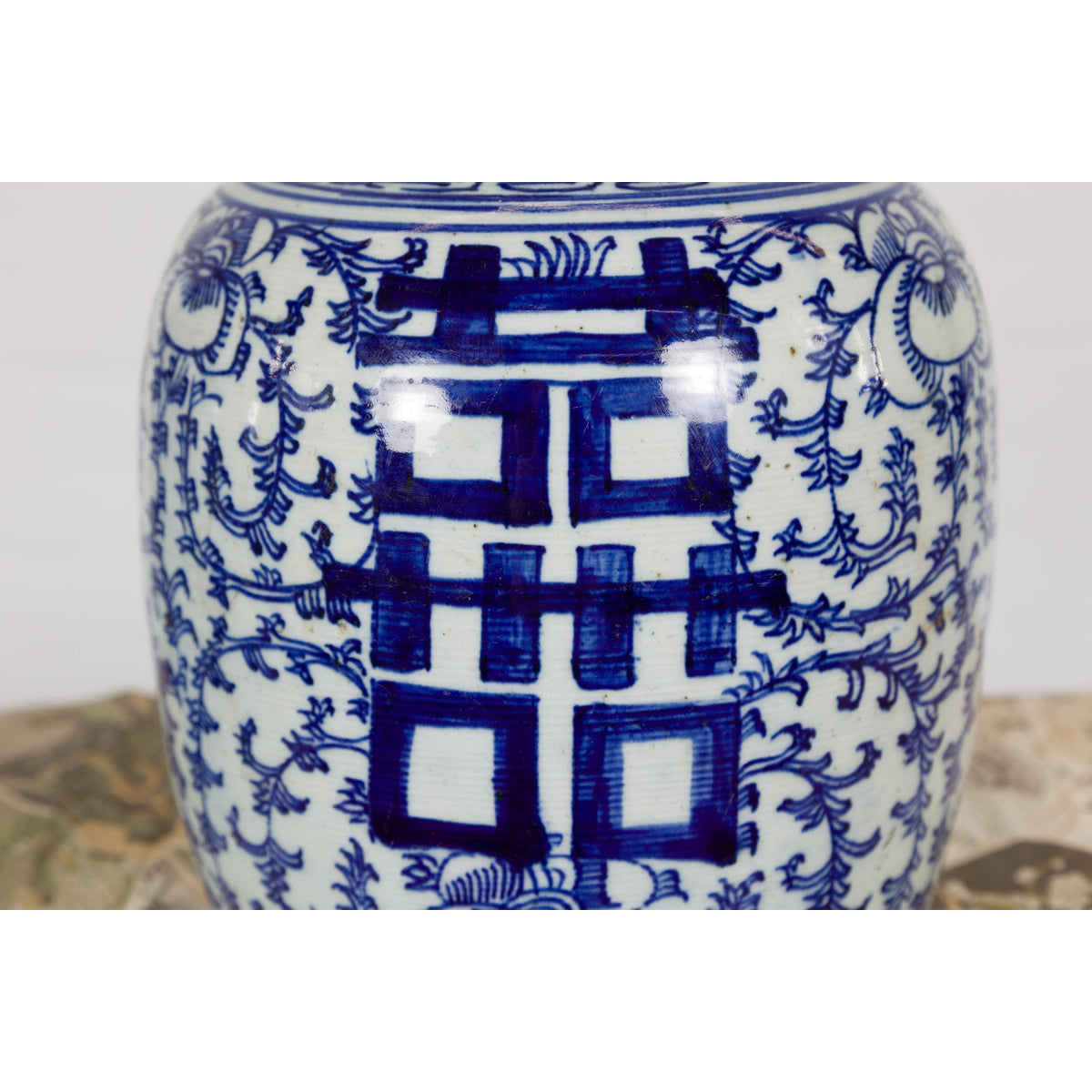 Near Pair of Porcelain Blue and White Ginger Jars-12. Asian & Chinese Furniture, Art, Antiques, Vintage Home Décor for sale at FEA Home