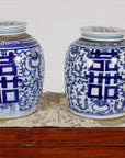 Near Pair of Porcelain Blue and White Ginger Jars-20. Asian & Chinese Furniture, Art, Antiques, Vintage Home Décor for sale at FEA Home