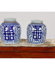 Near Pair of Porcelain Blue and White Ginger Jars-4. Asian & Chinese Furniture, Art, Antiques, Vintage Home Décor for sale at FEA Home