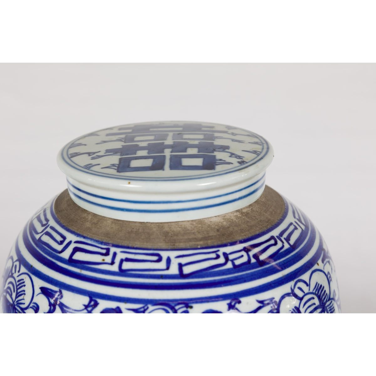 Near Pair of Porcelain Blue and White Ginger Jars-7. Asian & Chinese Furniture, Art, Antiques, Vintage Home Décor for sale at FEA Home