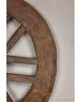 Indian 19th Century Wood and Metal Cart Wheel with Rustic Character