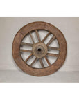 Indian 19th Century Wood and Metal Cart Wheel with Rustic Character
