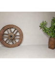 Indian 19th Century Wood and Metal Cart Wheel with Rustic Character