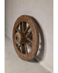 Indian 19th Century Wood and Metal Cart Wheel with Rustic Character