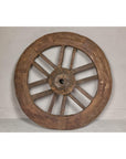 Indian 19th Century Wood and Metal Cart Wheel with Rustic Character